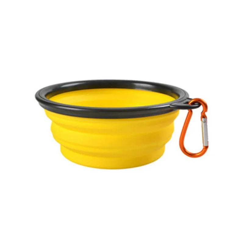 Portable Collapsible Pet Food & Water Bowl for Dogs & Cats