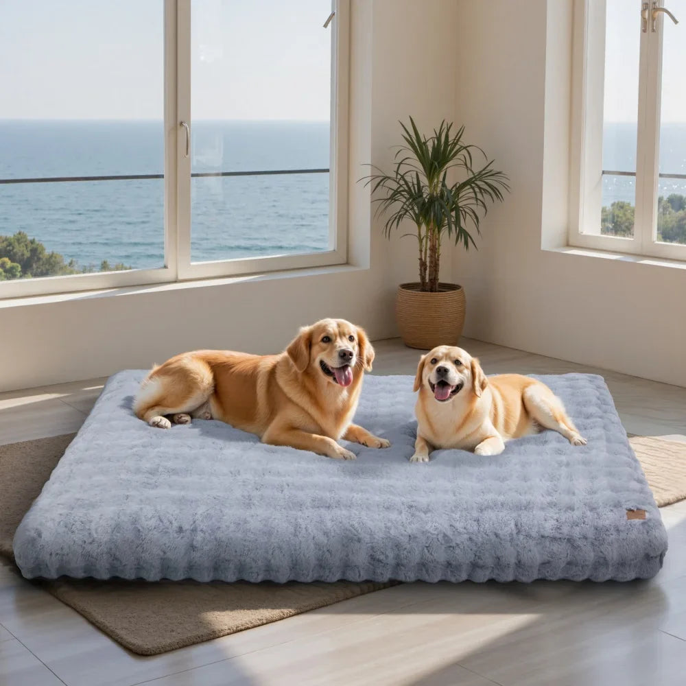 Ultra Plush Dog Bed – Soft Washable Pet Cushion & Puppy Crate Mattress