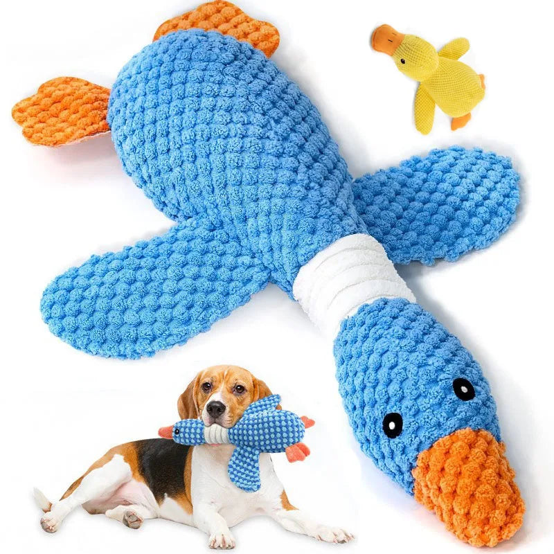 Indestructible Plush Chew Squeak Toy for Dogs & Cats – Interactive Durable Toy for Aggressive Chewers