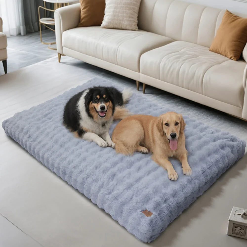Ultra Plush Dog Bed – Soft Washable Pet Cushion & Puppy Crate Mattress