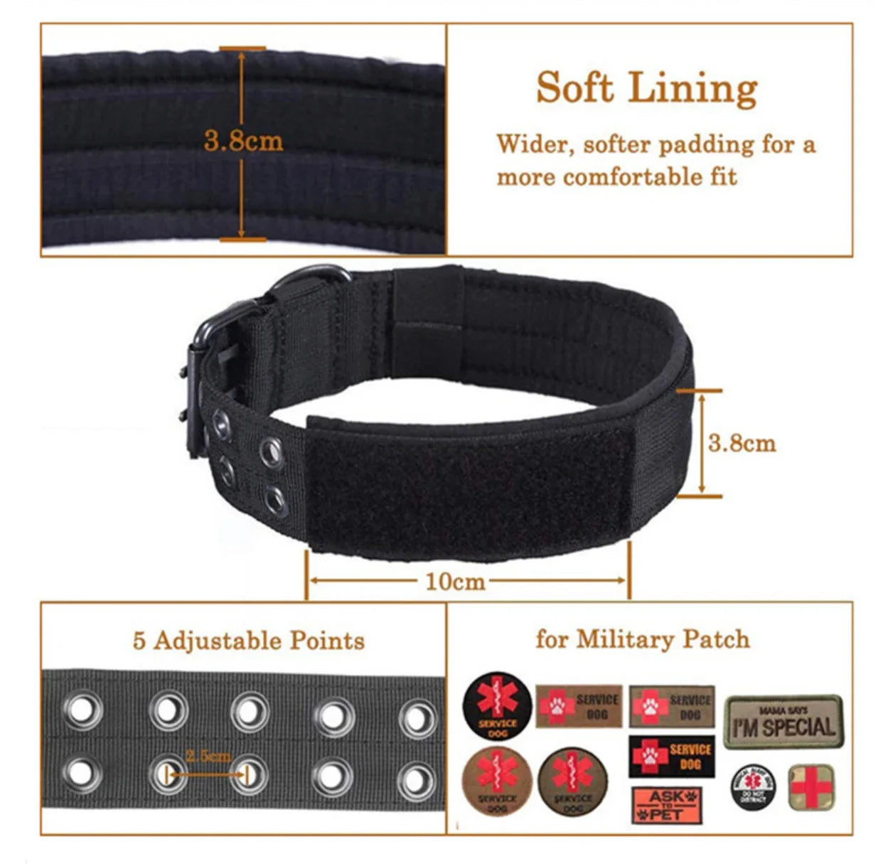 Ultimate Heavy Duty Dog Collar – Military Tactical Nylon Collar with Handle, Reflective & Durable Metal Hardware