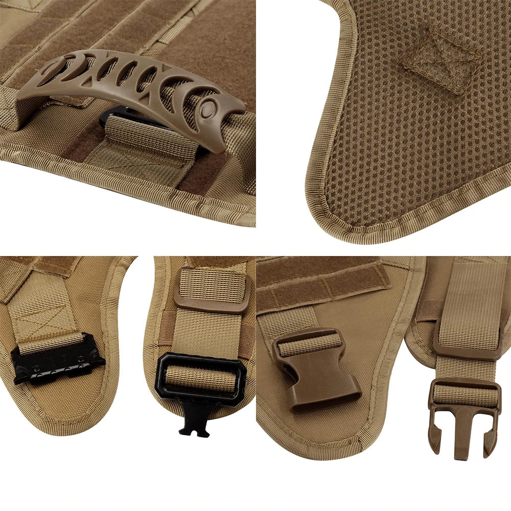 Military Large Dog Harness – Tactical Training Vest for German Shepherd & Malinois
