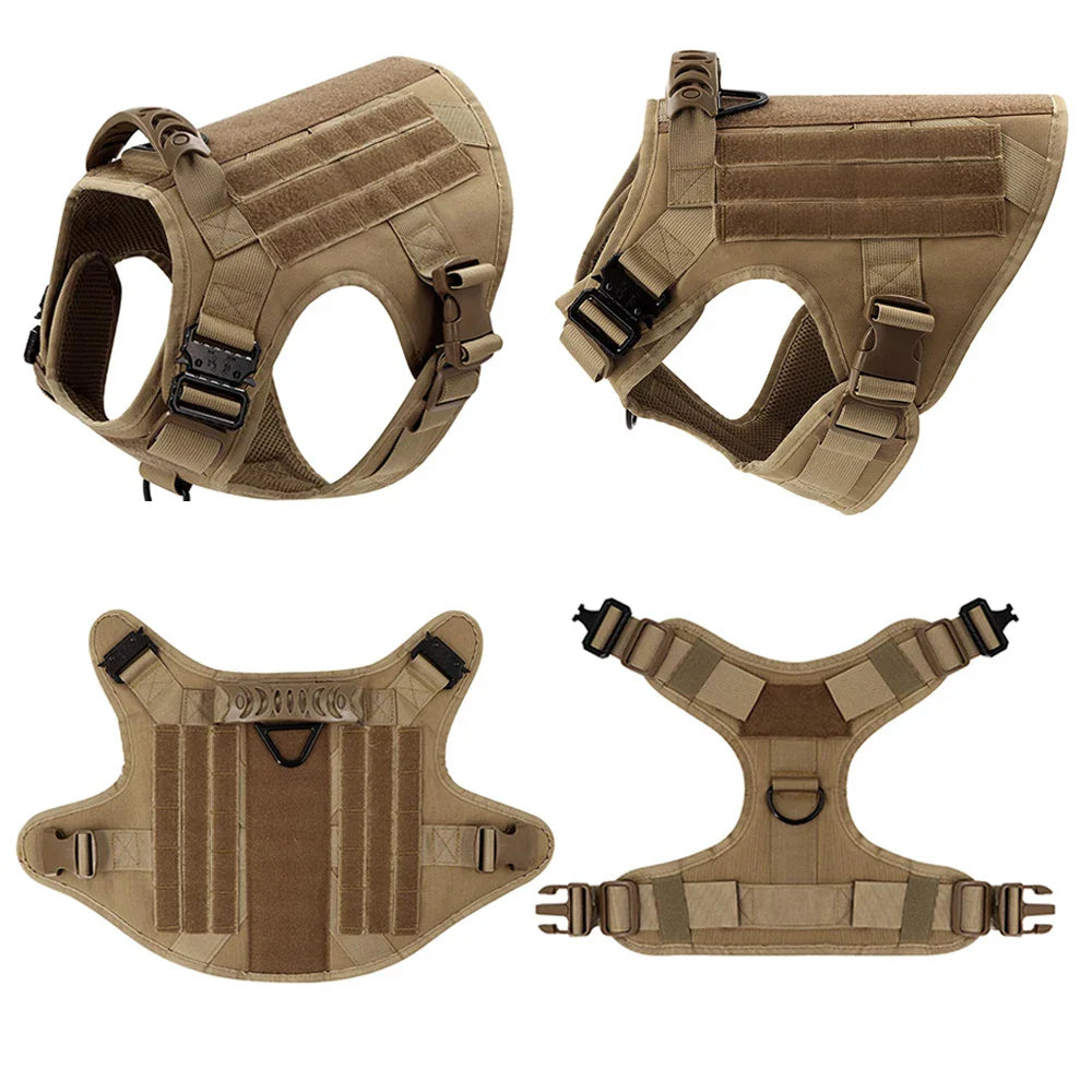 Military Large Dog Harness – Tactical Training Vest for German Shepherd & Malinois