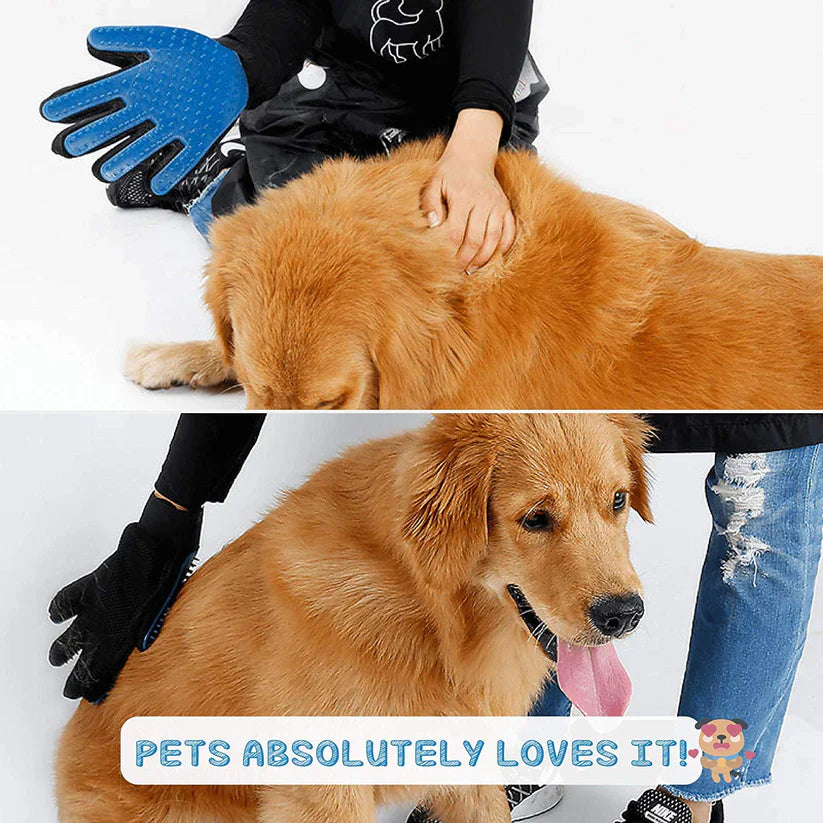 Pet Grooming Deshedding Glove – Easy Hair Remover for Dogs & Cats