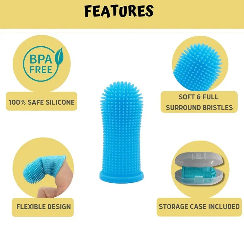 Rubber Dog Toothbrush – Gentle Dental Cleaning for Healthy Teeth & Gums