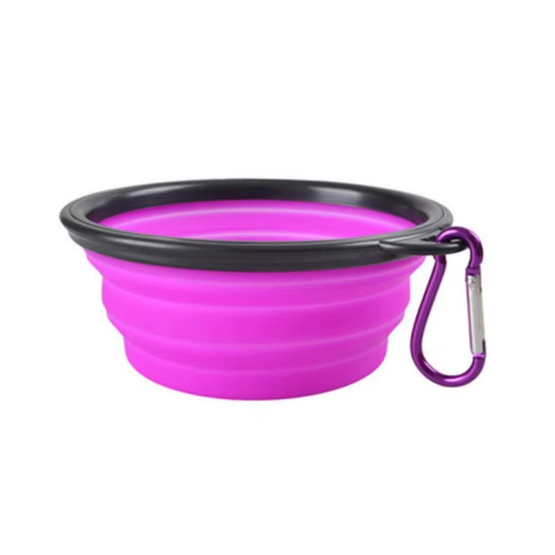 Portable Collapsible Pet Food & Water Bowl for Dogs & Cats