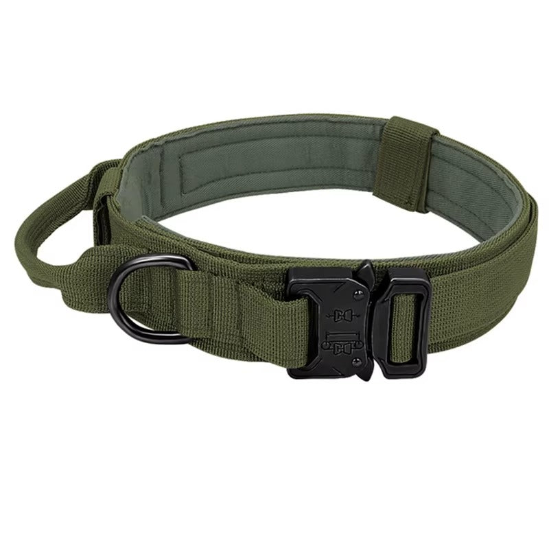 Heavy Duty Tactical Dog Collar & Elastic Leash Set