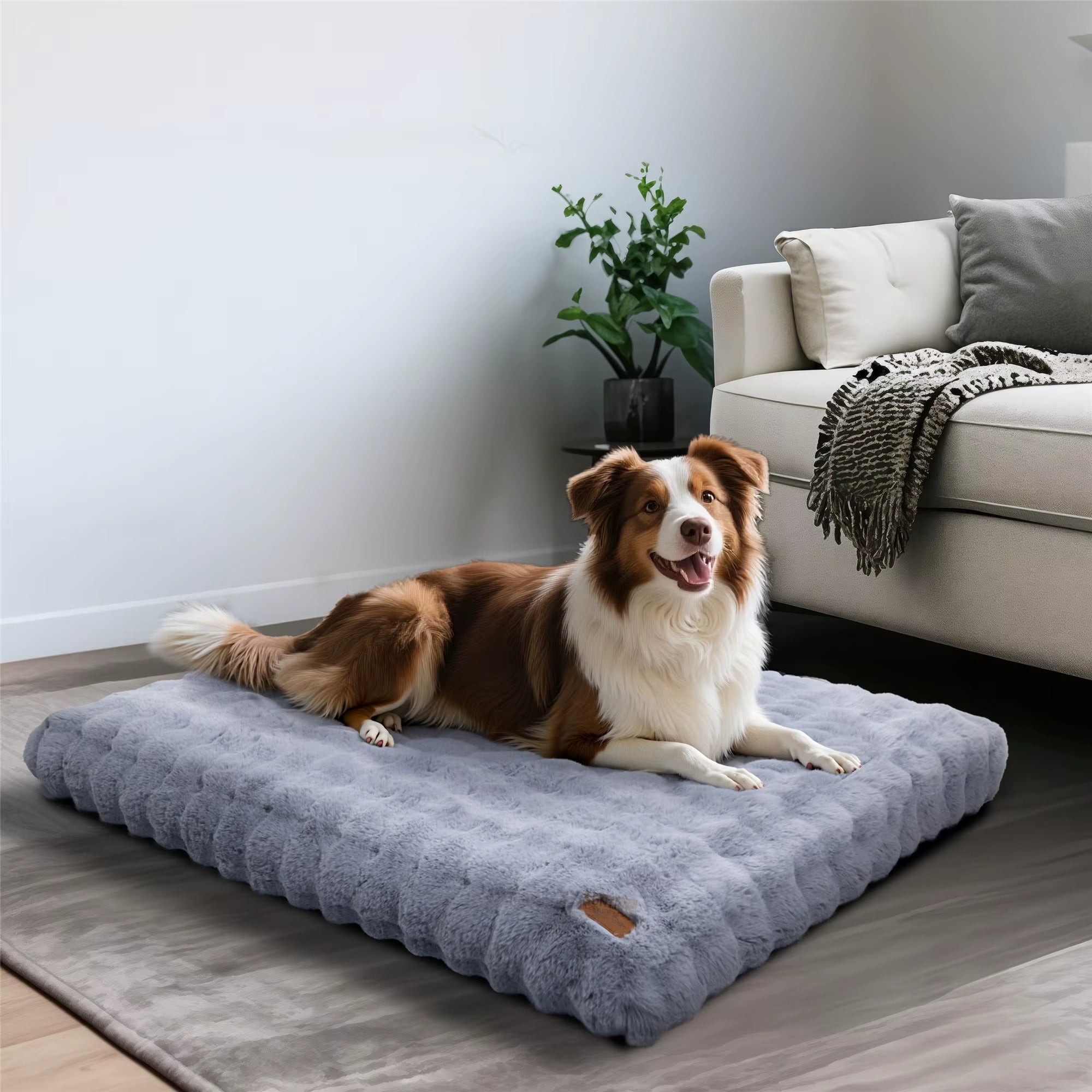 Ultra Plush Dog Bed – Soft Washable Pet Cushion & Puppy Crate Mattress