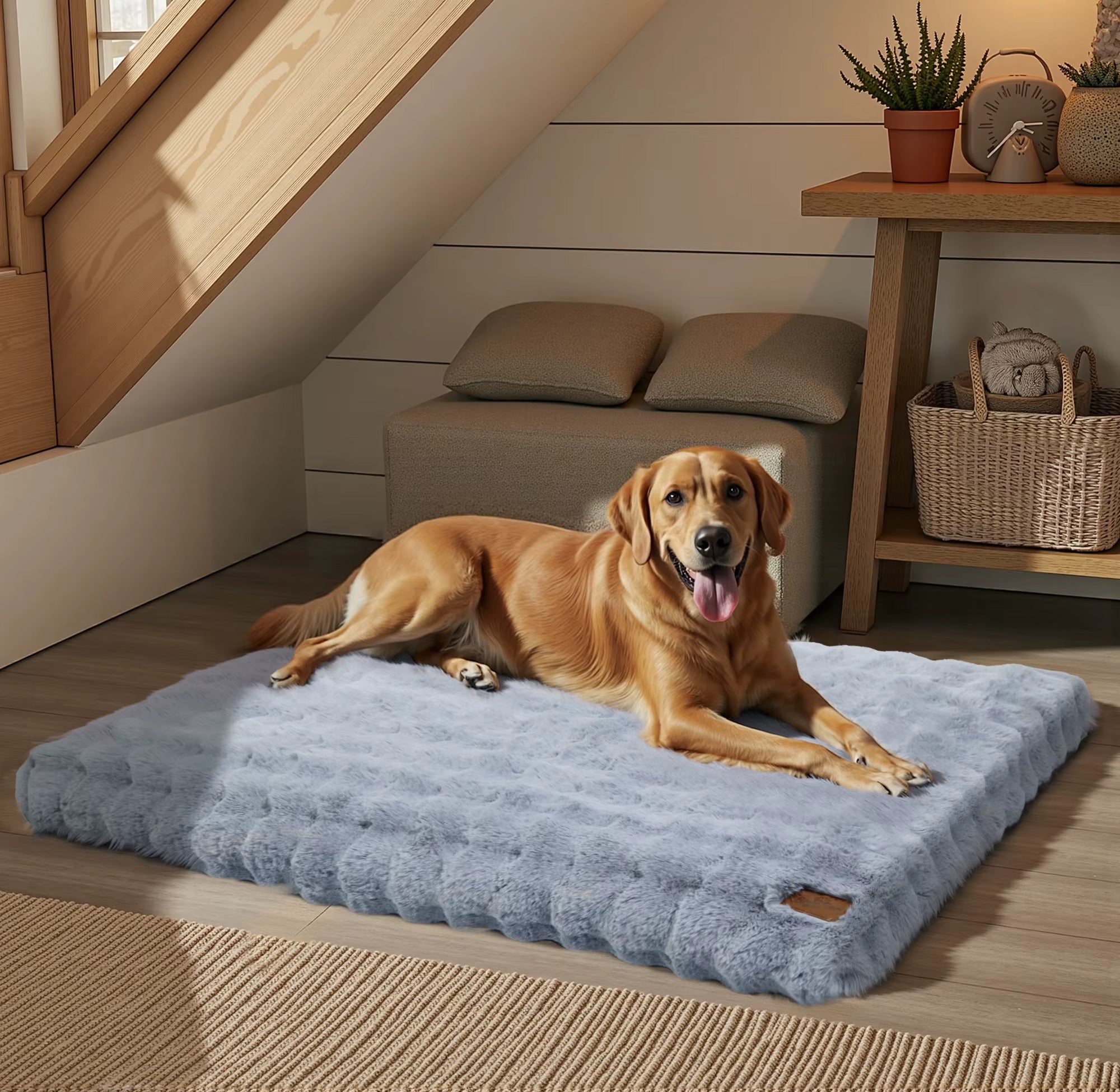 Ultra Plush Dog Bed – Soft Washable Pet Cushion & Puppy Crate Mattress