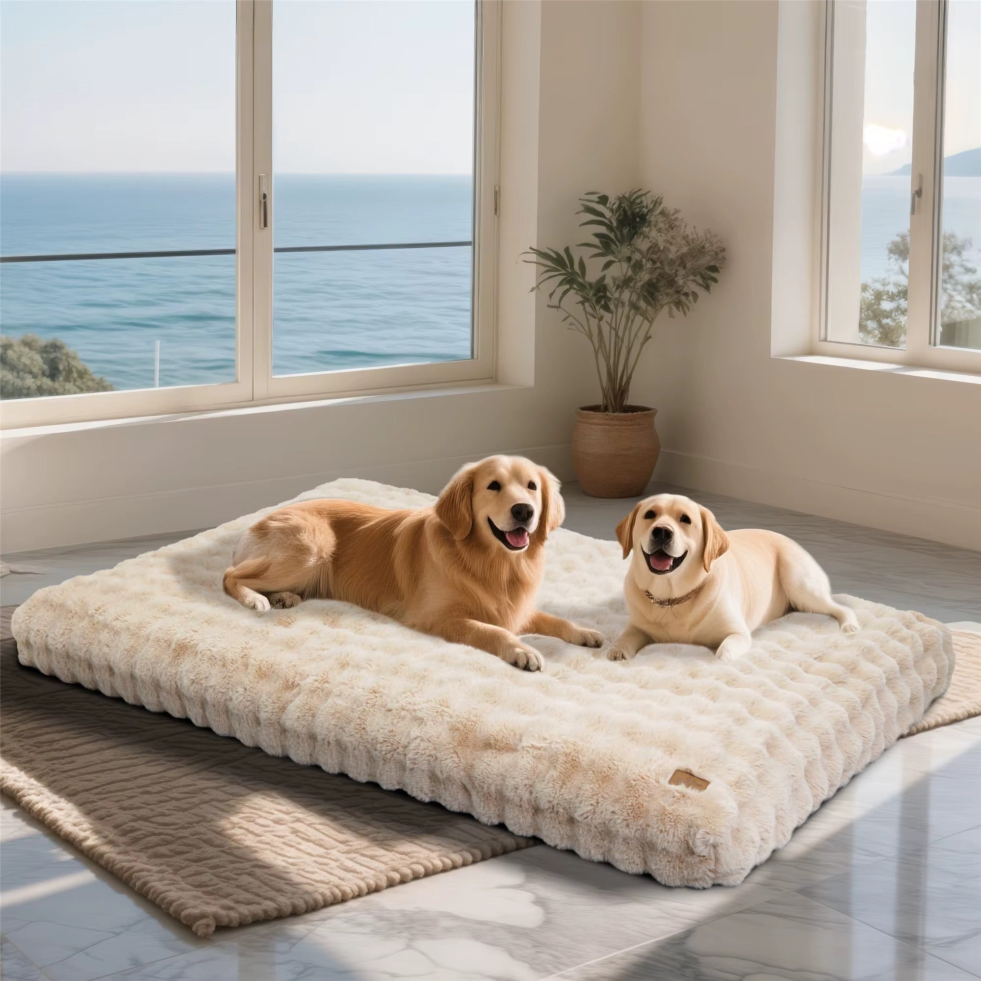 Ultra Plush Dog Bed – Soft Washable Pet Cushion & Puppy Crate Mattress